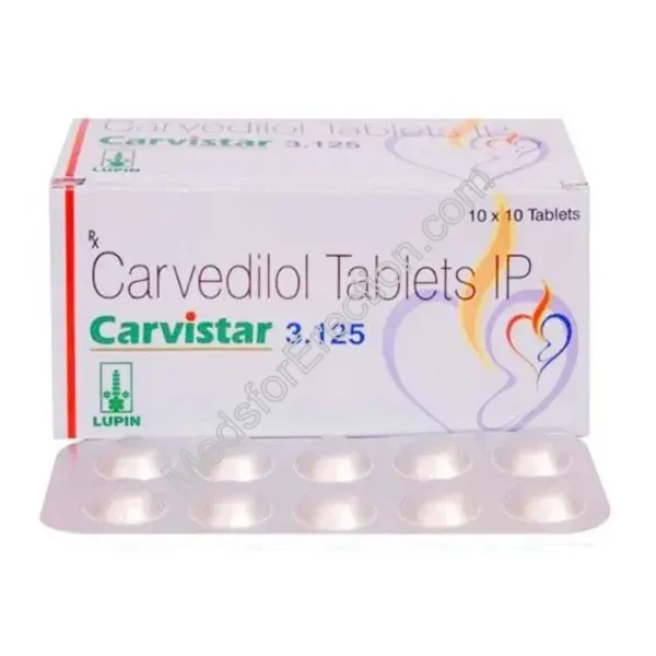 Carvistar 3.125 Tablet (Carvedilol 3.125mg)