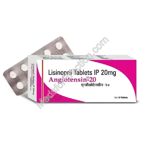 Lisinopril 20 mg Tablets (Angiotensin)