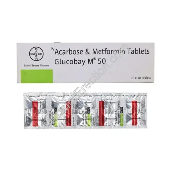 Glucobay M 50 mg Tablet